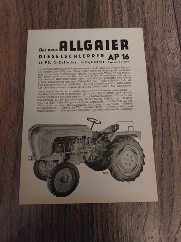 Original prospekt allgaier - prospekt,